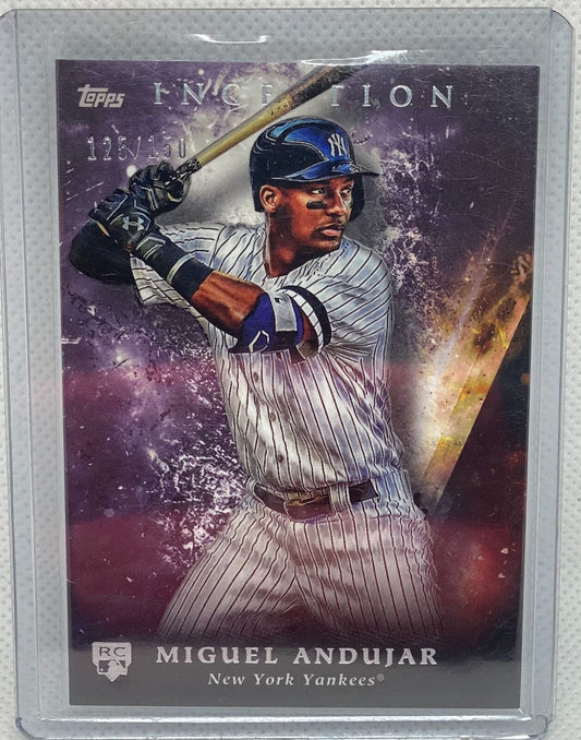 MIGUEL ANDUJAR 2018 TOPPS INCEPTION PURPLE RC #D 125/150