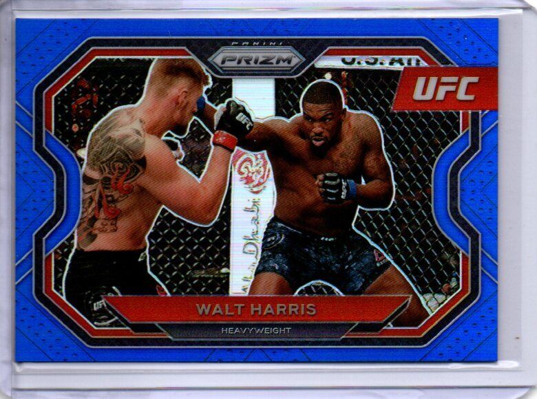 WALT HARRIS 2021 PANINI PRIZM UFC BLUE PRIZM #D 192/199