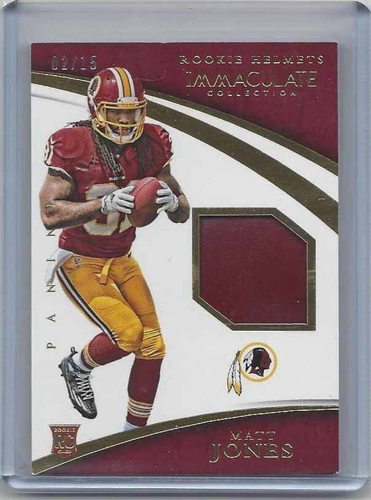 MATT JONES 2014 IMMACULATE ROOKIE HELMETS GOLD REDSKINS ROOKIE HELMET RC #D 2/15