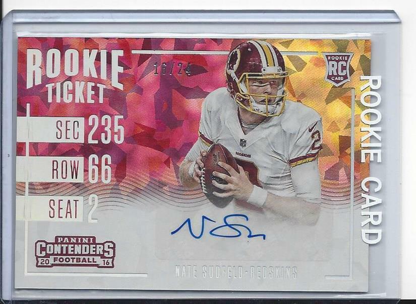 NATE SUDFELD 2016 CONTENDERS CRACKED ICE HORIZONTAL VARIATION AUTO RC #D 16/24