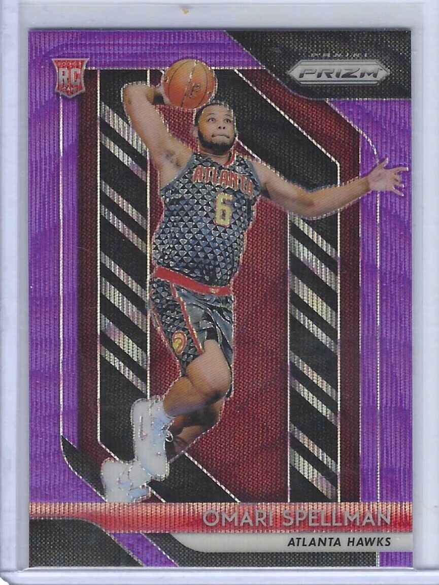 OMARI SPELLMAN 2018-19 PANINI PRIZM PURPLE WAVE ROOKIE RC  #88