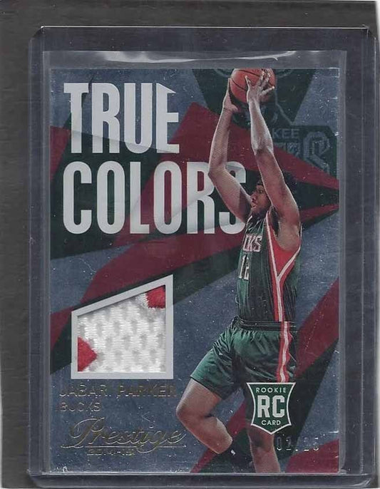 JABARI PARKER 2014-15 PRESTIGE TRUE COLORS FOIL 3 COLOR ROOKIE PATCH RC #D 2/25