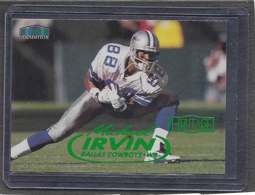 MICHAEL IRVIN 1998 FLEER TRADITION HERITAGE COLLECTION GREEN #D 92/125