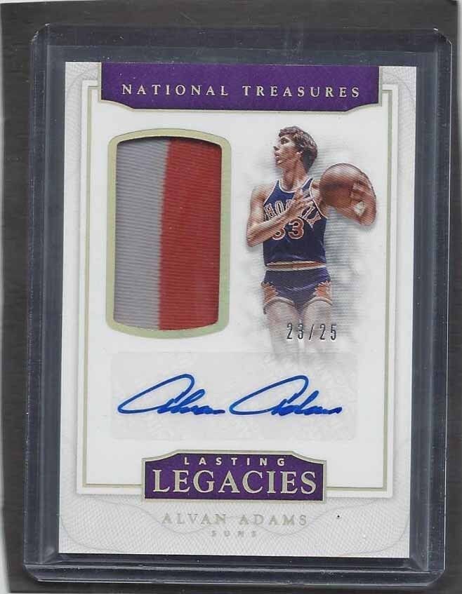 ALVAN ADAMS 2016-17 NATIONAL TREASURES LASTING LEGACIES 2 COLOR PATCH AUTO /25