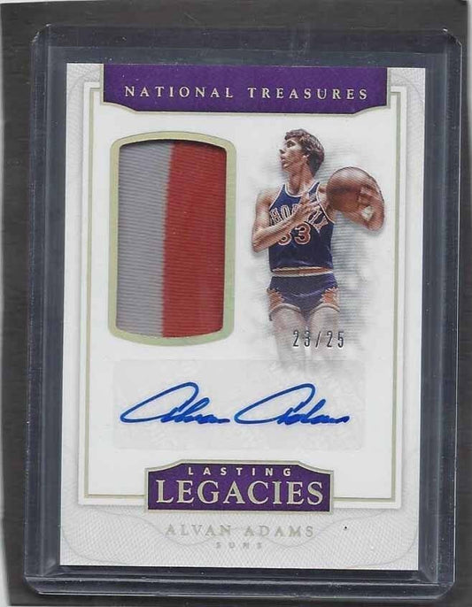 ALVAN ADAMS 2016-17 NATIONAL TREASURES LASTING LEGACIES 2 COLOR PATCH AUTO /25