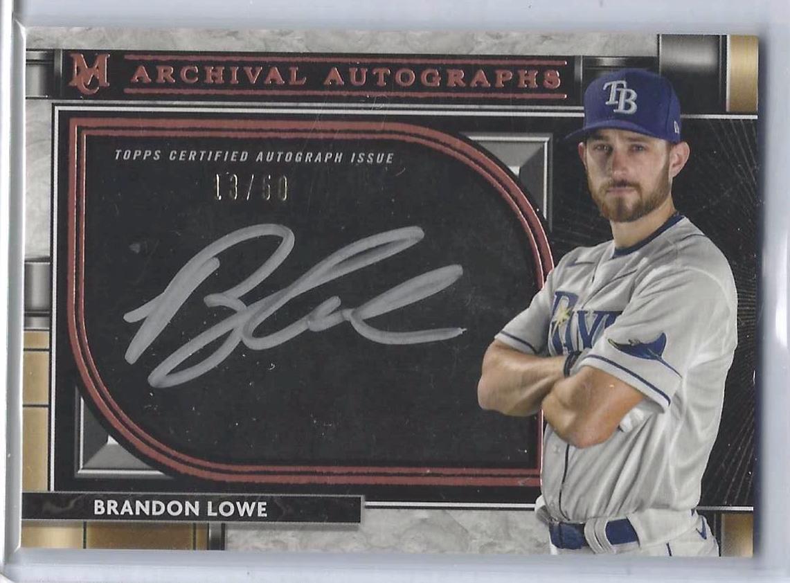 BRANDON LOWE 2021 TOPPS MUSEUM COLLECTION BRONZE ARCHIVAL SILVER AUTO #d 13/50