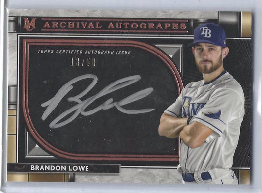 BRANDON LOWE 2021 TOPPS MUSEUM COLLECTION BRONZE ARCHIVAL SILVER AUTO #d 13/50