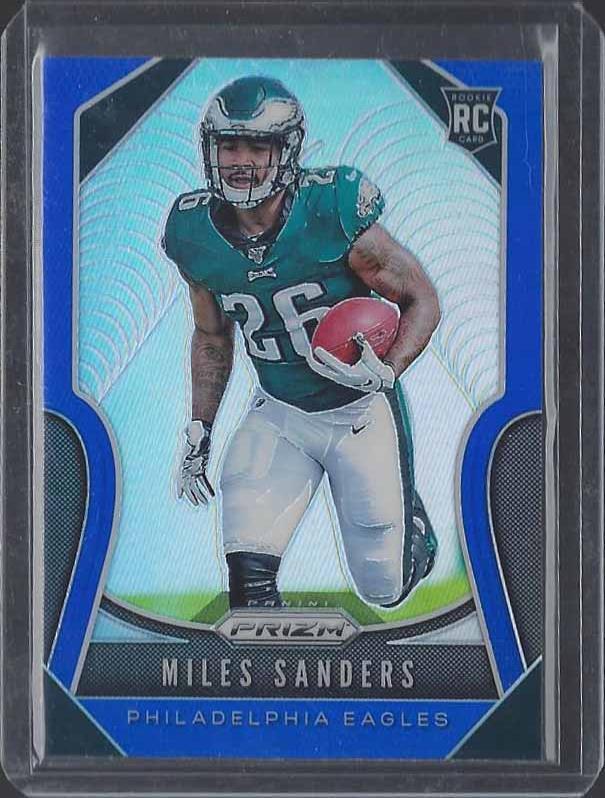 MILES SANDERS 2019 PANINI PRIZM BLUE RETAIL ONLY ROOKIE PRIZMS SSP RC #326