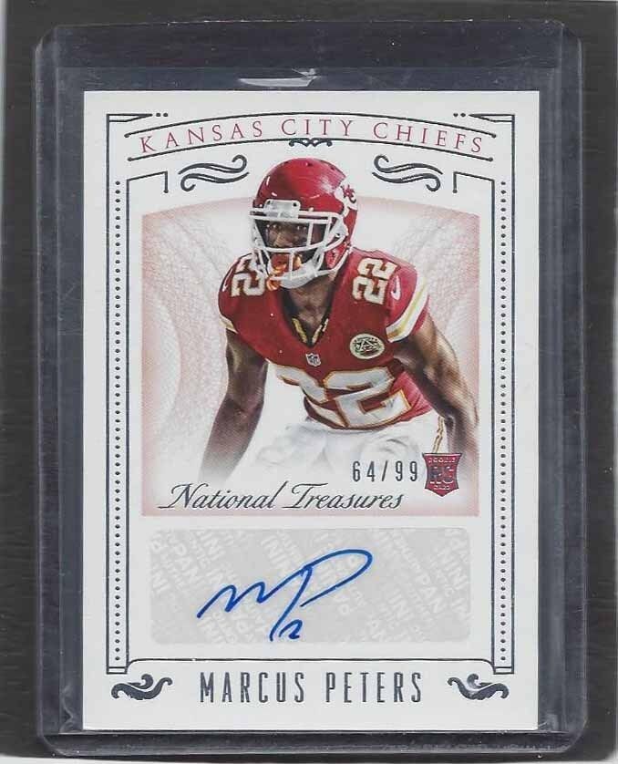 MARCUS PETERS 2015 NATIONAL TREASURES TRUE ROOKIE AUTO RC #D 64/99