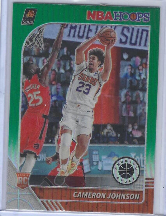 CAMERON JOHNSON 2019-20 NBA HOOPS PREMIUM STOCK GREEN PRIZM ROOKIE RC #208