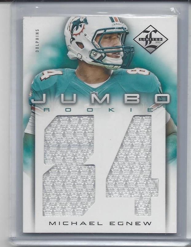 1/1 MICHAEL EGNEW 2012 LIMITED JUMBO ROOKIE JERSEY RC #D 84/99 HIS JERSEY #84!!!