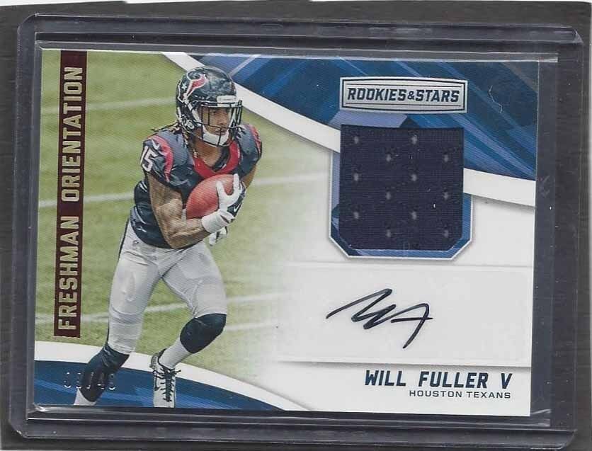 WILL FULLER 2016 PANINI ROOKIES & STARS FRESHMAN ORIENTATION JERSEY AUTO RC /49