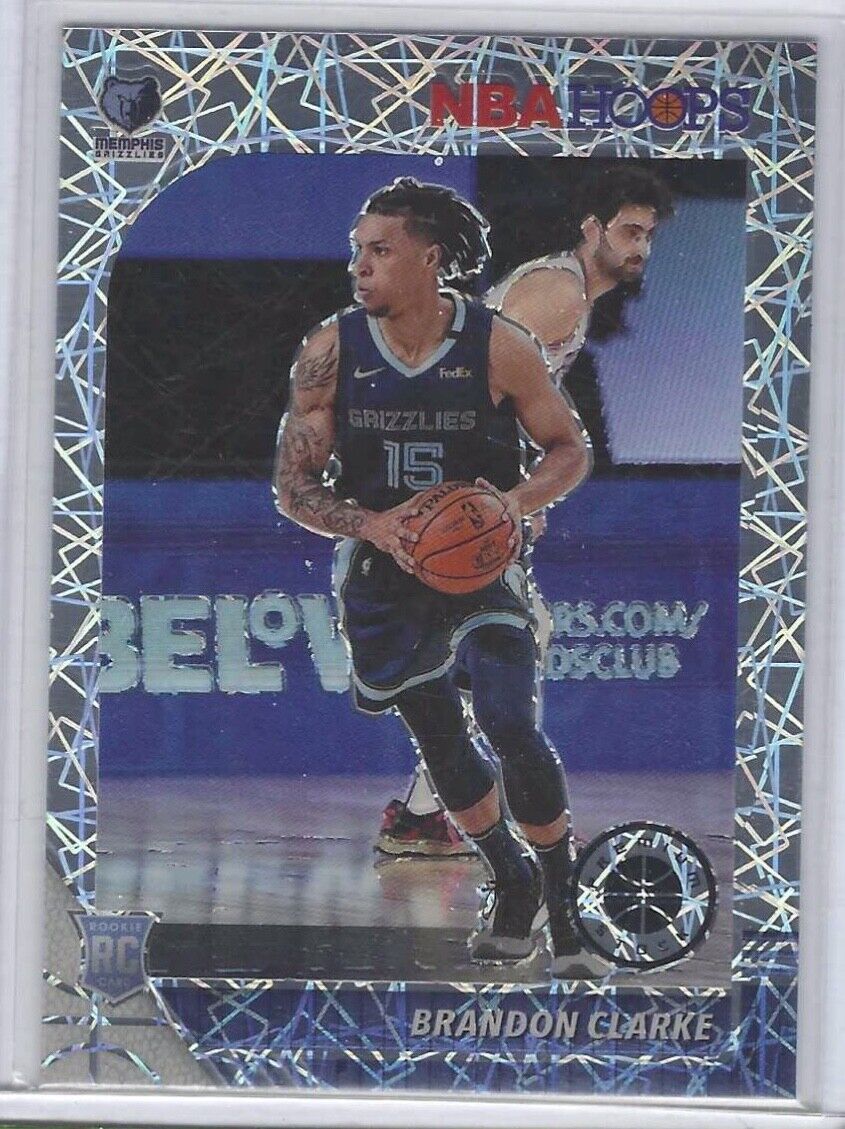 BRANDON CLARKE 2019-20 NBA HOOPS PREMIUM STOCK SILVER LAZER PRIZM ROOKIE RC #217