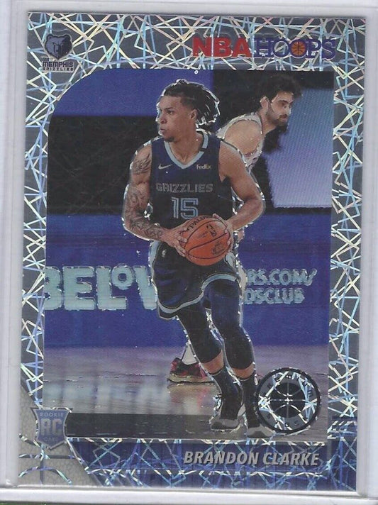 BRANDON CLARKE 2019-20 NBA HOOPS PREMIUM STOCK SILVER LAZER PRIZM ROOKIE RC #217