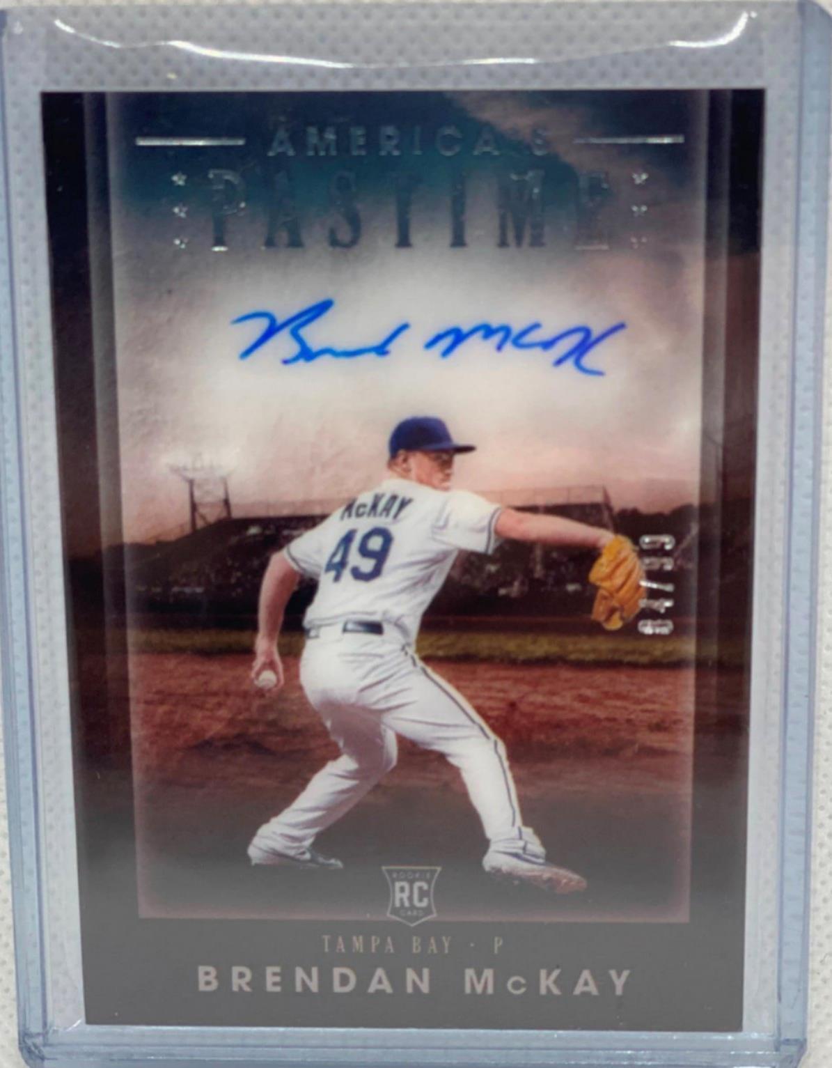 BRENDAN MCKAY 2020 PANINI AMERICA'S PASTTIME ON CARD AUTO RC #D 84/99