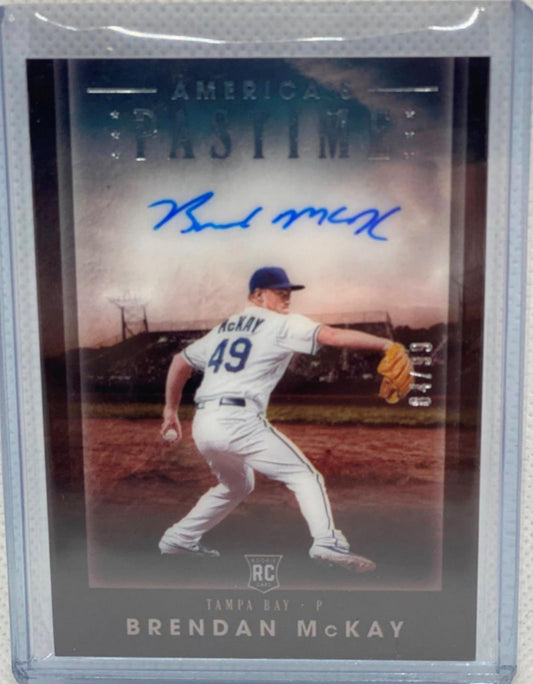 BRENDAN MCKAY 2020 PANINI AMERICA'S PASTTIME ON CARD AUTO RC #D 84/99