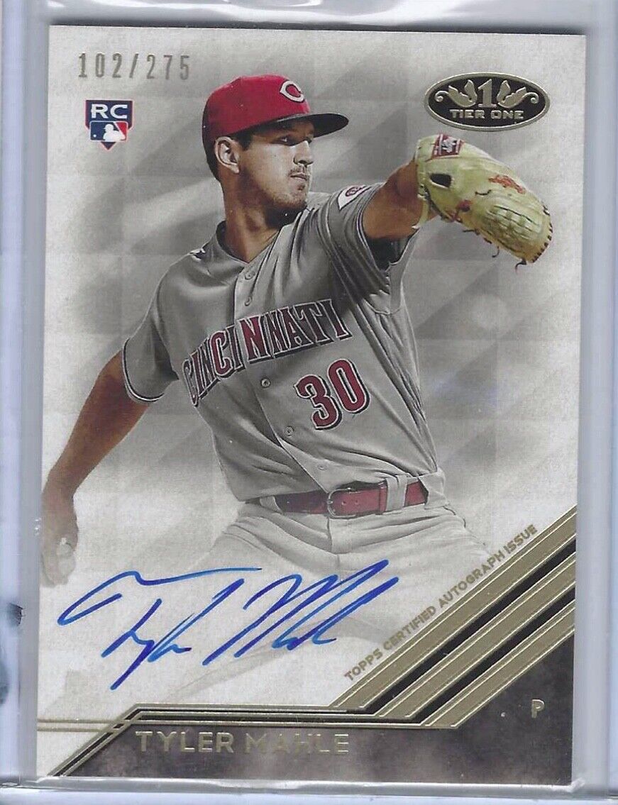 TYLER MAHLE 2018 TOPPS TIER ONE ROOKIE AUTO RC #d 102/275