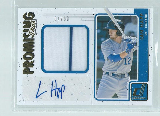 IAN HAPP 2017 DONRUSS PROMISING PROS 2 COLOR PATCH AUTO PROSPECT #D 4/99
