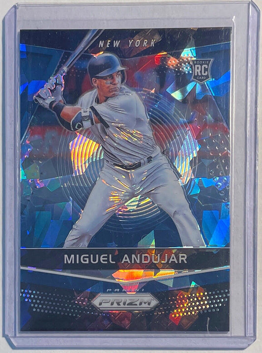 MIGUEL ANDUJAR 2018 PANINI PRIZM BLUE CRACKED ICE PRIZM ROOKIE RC #D 091/149