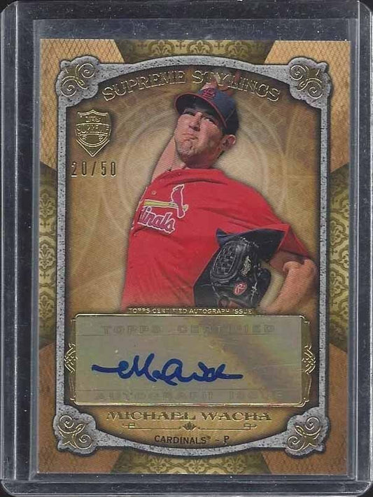MICHAEL WACHA 2013 TOPPS SUPREME STYLINGS CARDINALS GOLD AUTO #D 20/50