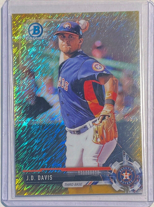 J.D. DAVIS 2017 BOWMAN CHROME PROSPECT GOLD SHIMMER REFRACTOR #D 31/50