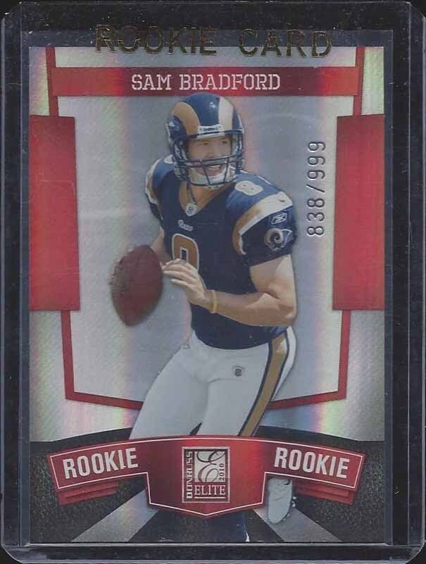 SAM BRADFORD 2010 DONRUSS ELITE TRUE ROOKIE RC #D 838/999