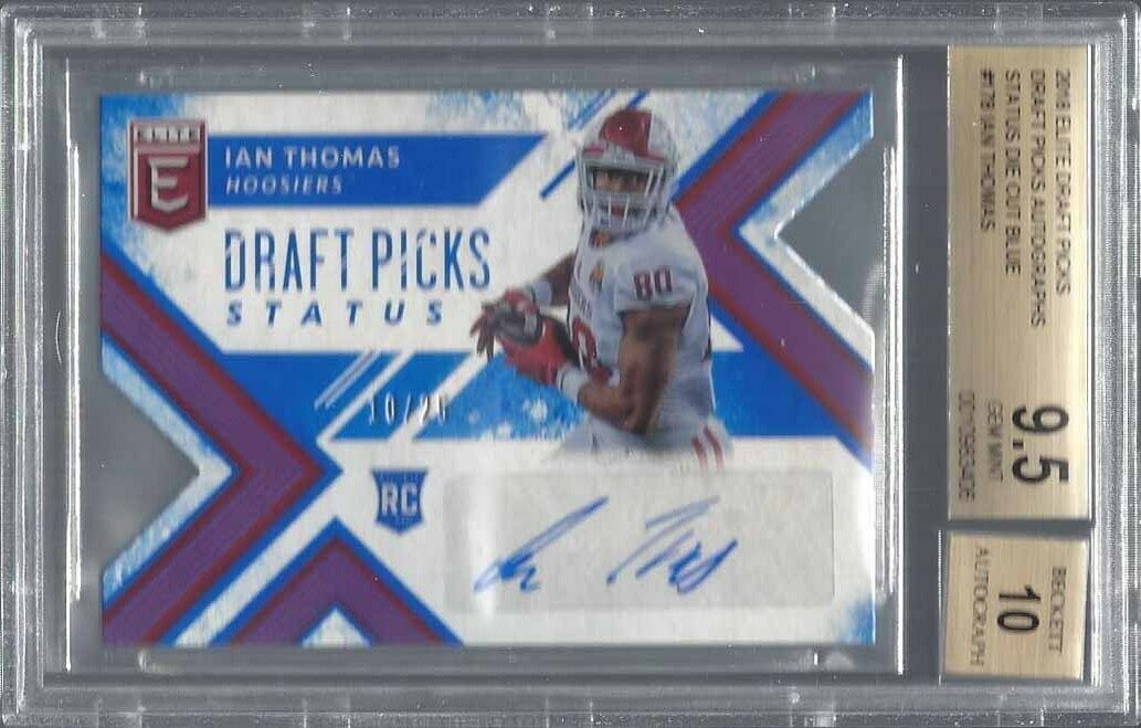 IAN THOMAS ELITE STATUS DIE CUT BLUE AUTO RC #D 10/25 BGS 9.5 w/ 10 AU POP 1/1