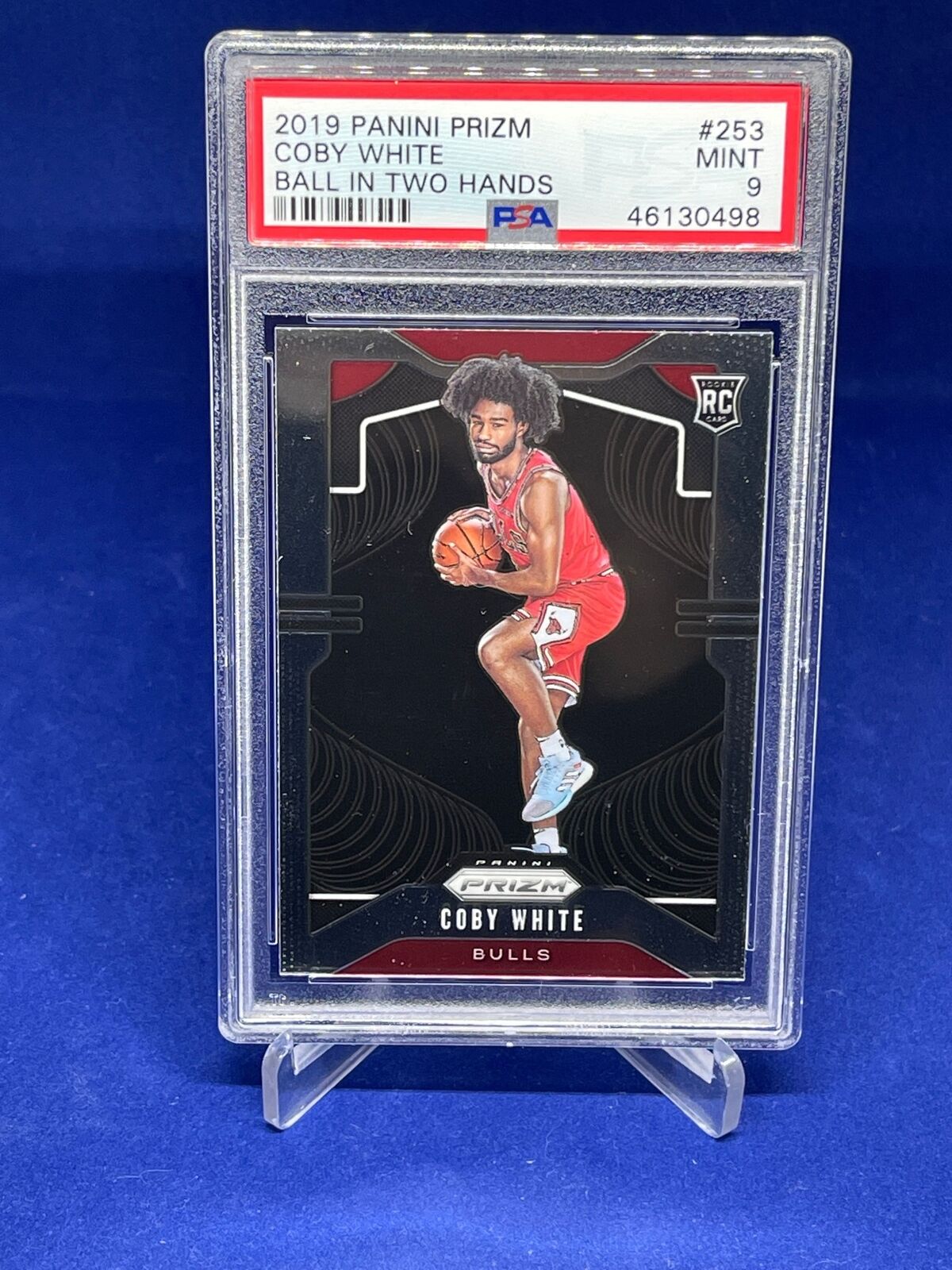 COBY WHITE 2019-20 PANINI PRIZM SP VARIATION SHORT PRINT ROOKIE RC #253 PSA 9