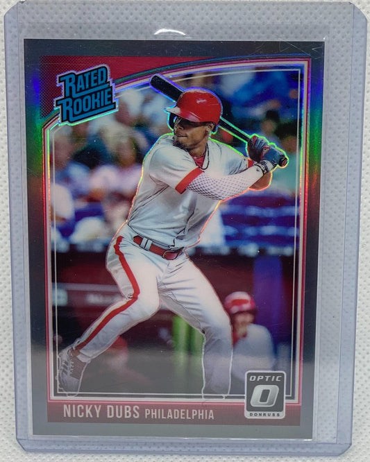 NICKY DUBS 2016 DONRUSS OPTIC RATED ROOKIE BLACK NICKNAME PRIZM RC #D 22/25