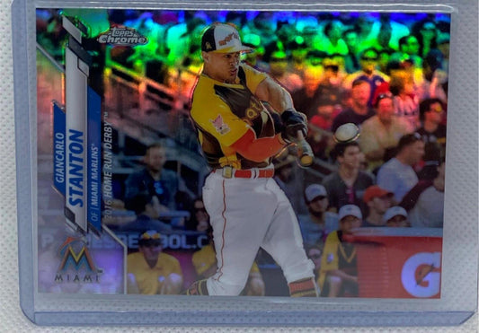 GIANCARLO STANTON 2020 TOPPS CHROME UPDATE HOME RUN DERBY REFRACTOR #D 040/250