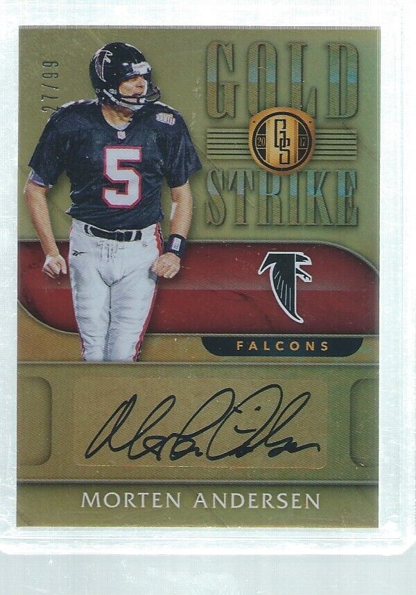 MORTEN ANDERSEN 2017 GOLD STANDARD GOLD STRIKE AUTO #D 27/99