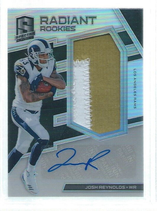 JOSH REYNOLDS 2017 SPECTRA PRIZM RADIANT ROOKIES 2 COLOR PATCH AUTO RC #D /299