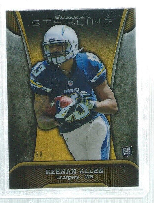 KEENAN ALLEN 2013 BOWMAN STERLING GOLD REFRACTOR ROOKIE RC #D 41/50