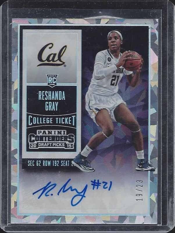 RESHANDA GRAY 2015 CONTENDERS DRAFT PICKS CAL BEARS CRACKED ICE AUTO RC #D 19/23