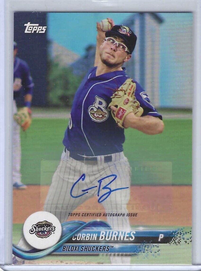 CORBIN BURNES 2018 TOPPS PRO DEBUT AUTO #7