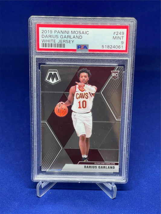 DARIUS GARLAND 2019-20 PANINI MOSAIC WHITE JERSEY SP VARIATION RC 249 PSA 9 MINT