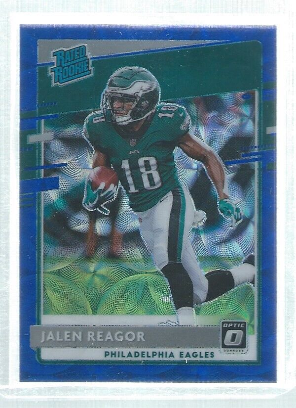 JALEN REAGOR 2020 DONRUSS OPTIC HOLO RATED ROOKIE BLUE SCOPE HOLO RC #165