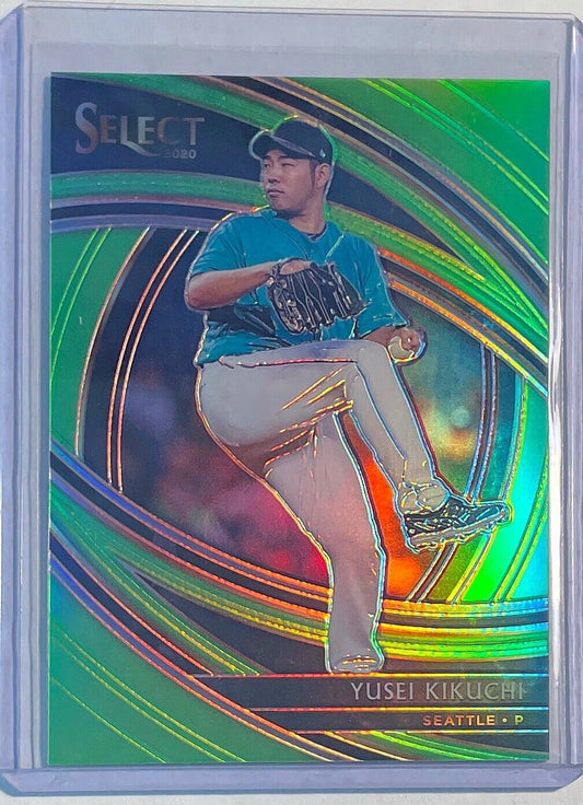 YUSEI KIKUCHI 2020 PANINI SELECT PREMIER LEVEL LIME GREEN PRIZM #D 34/99
