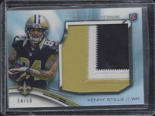 KENNY STILLS 2013 TOPPS PLATINUM JUMBO 3 COLOR SAINTS PATCH REFRACTOR RC #D /59