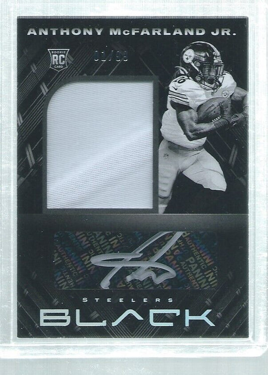 ANTHONY MCFARLAND JR 2020 PANINI BLACK RPA PATCH AUTO ROOKIE RC #D 1/99