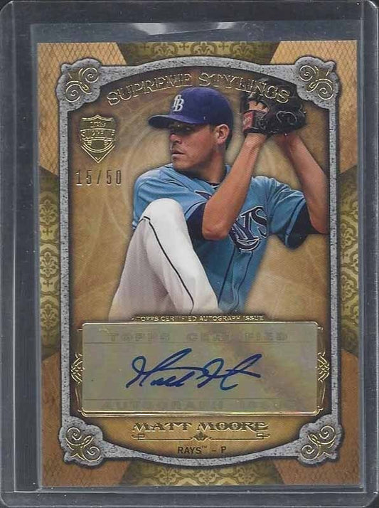 MATT MOORE 2013 TOPPS SUPREME STYLINGS GOLD AUTO #D 15/50