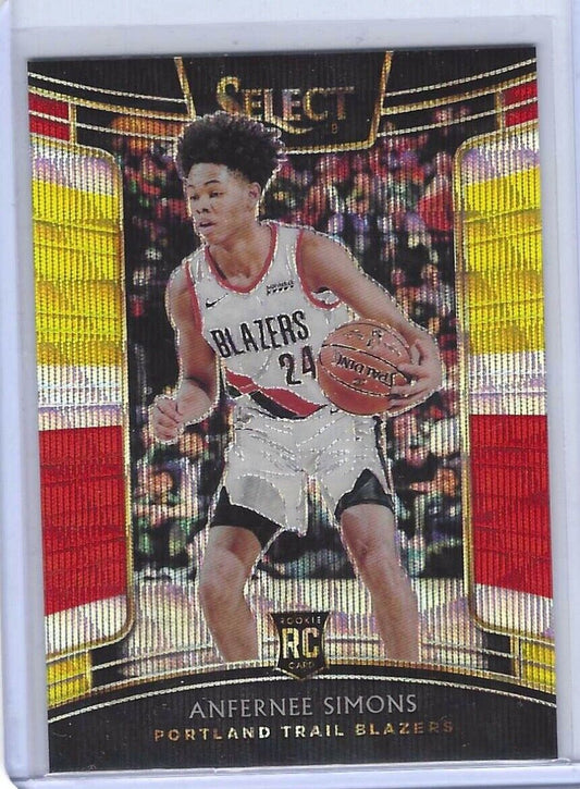 ANFERNEE SIMONS 2018-19 PANINI SELECT TRI COLOR PRIZM CONCOURSE ROOKIE RC #39