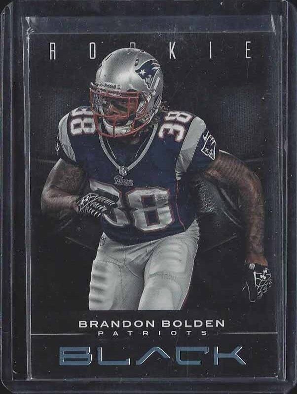 BRANDON BOLDEN 2012 PANINI BLACK PLATINUM PATRIOTS ROOKIE RC #D 11/25