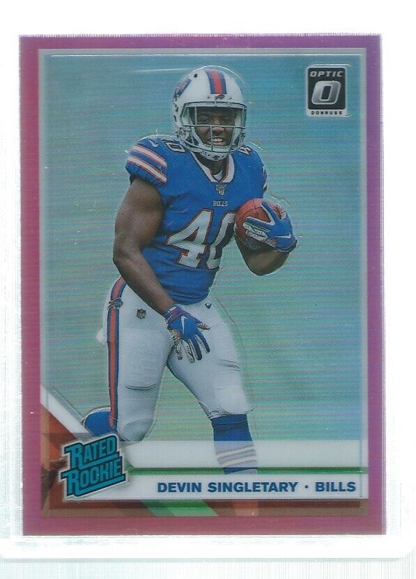 DEVIN SINGLETARY 2019 DONRUSS OPTIC HOLO RATED ROOKIE PINK RC #178