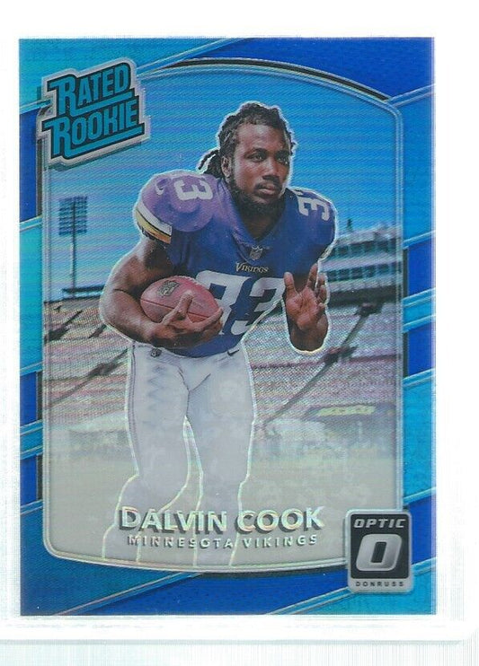 DALVIN COOK 2017 DONRUSS OPTIC HOLO RATED ROOKIE BLUE RC #D 64/149