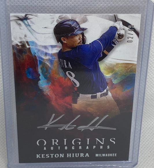 KESTON HIURA 2020 PANINI ORIGINS ON CARD AUTO #D 02/49