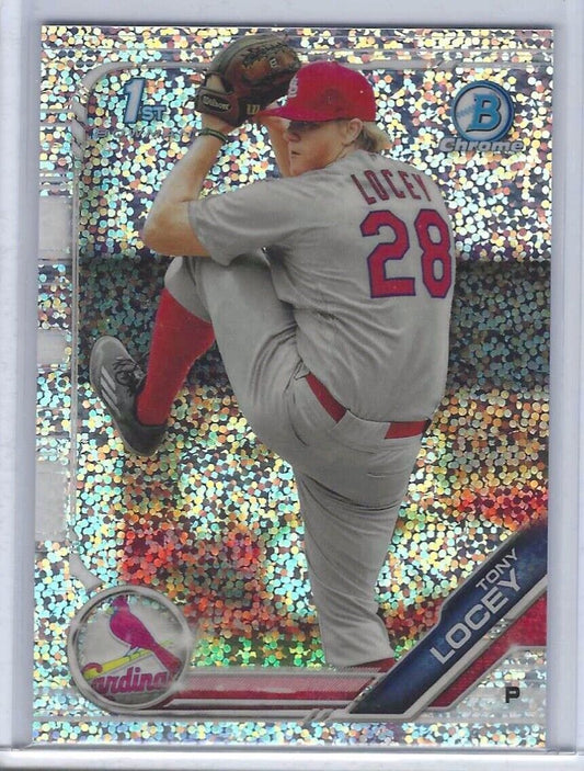 TONY LOCEY 2019 BOWMAN CHROME SPARKLE REFRACTOR 1ST PROSPECT #BDC-70