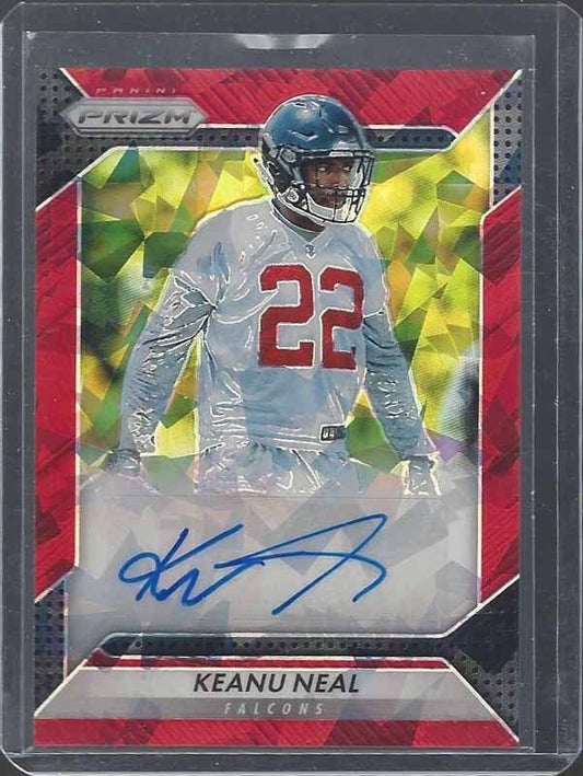 KEANU NEAL 2016 PANINI PRIZM RED CRYSTAL PRIZMS ROOKIE AUTO RC #D 19/75