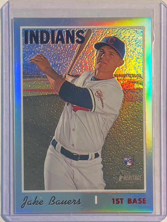 JAKE BAUERS 2019 TOPPS HERITAGE CHROME REFRACTOR ROOKIE RC #D 238/569