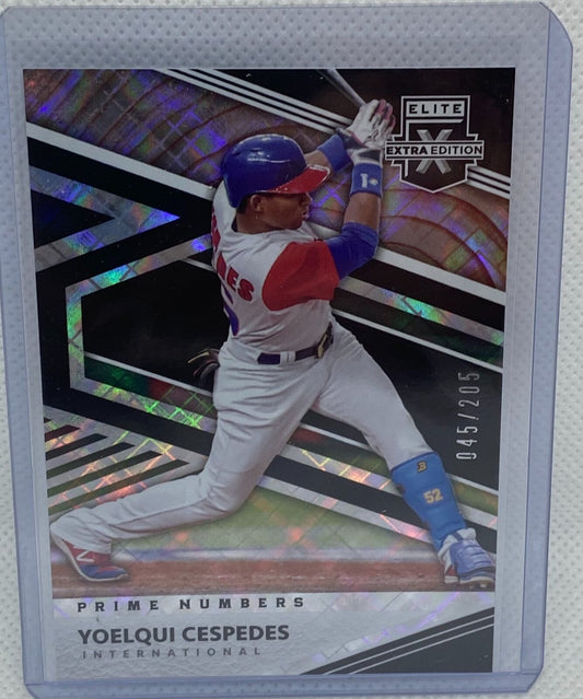 YOELQUI CESPEDES 2020 PANINI ELITE EXTRA EDITION PRIME NUMBERS PROSPECT #D /205
